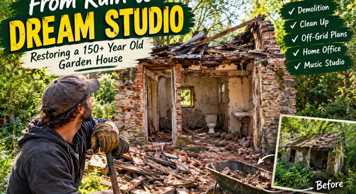 abandoned tiny house restoration